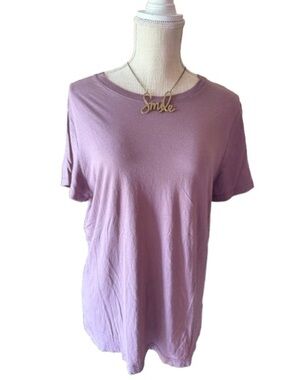 a new day Lavender Crewneck Short Sleeve Tee XL